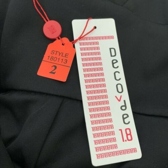 Decode 1.8 Prom Dress Black Silk Sleeveless V-neck Built In Bra 2 - Picture 5 of 12